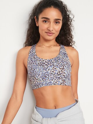Medium Support PowerPress Strappy Sports Bra for Women XS-XXL | Old Navy (CA)