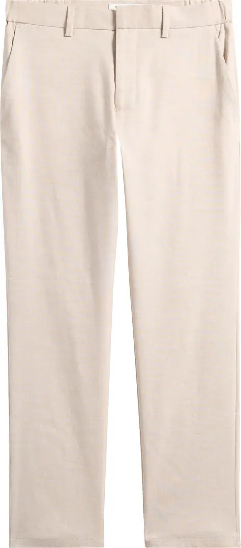 Linen Blend Flat Front Pants | Nordstrom
