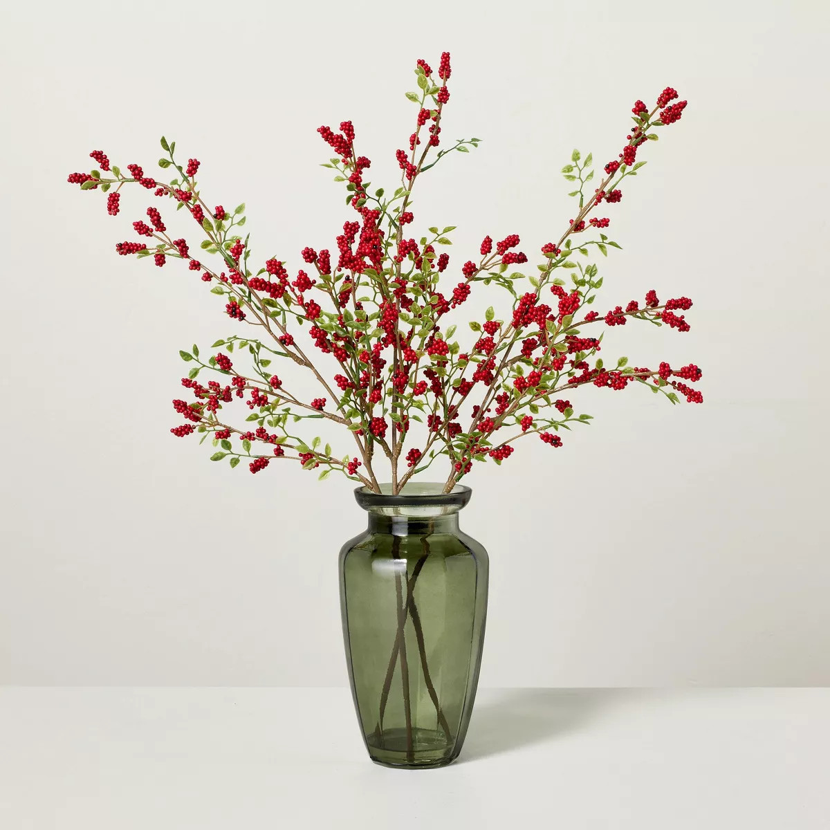 21.5 Faux Winterberry Stems Christmas Arrangement - Hearth & Hand™ with Magnolia | Target