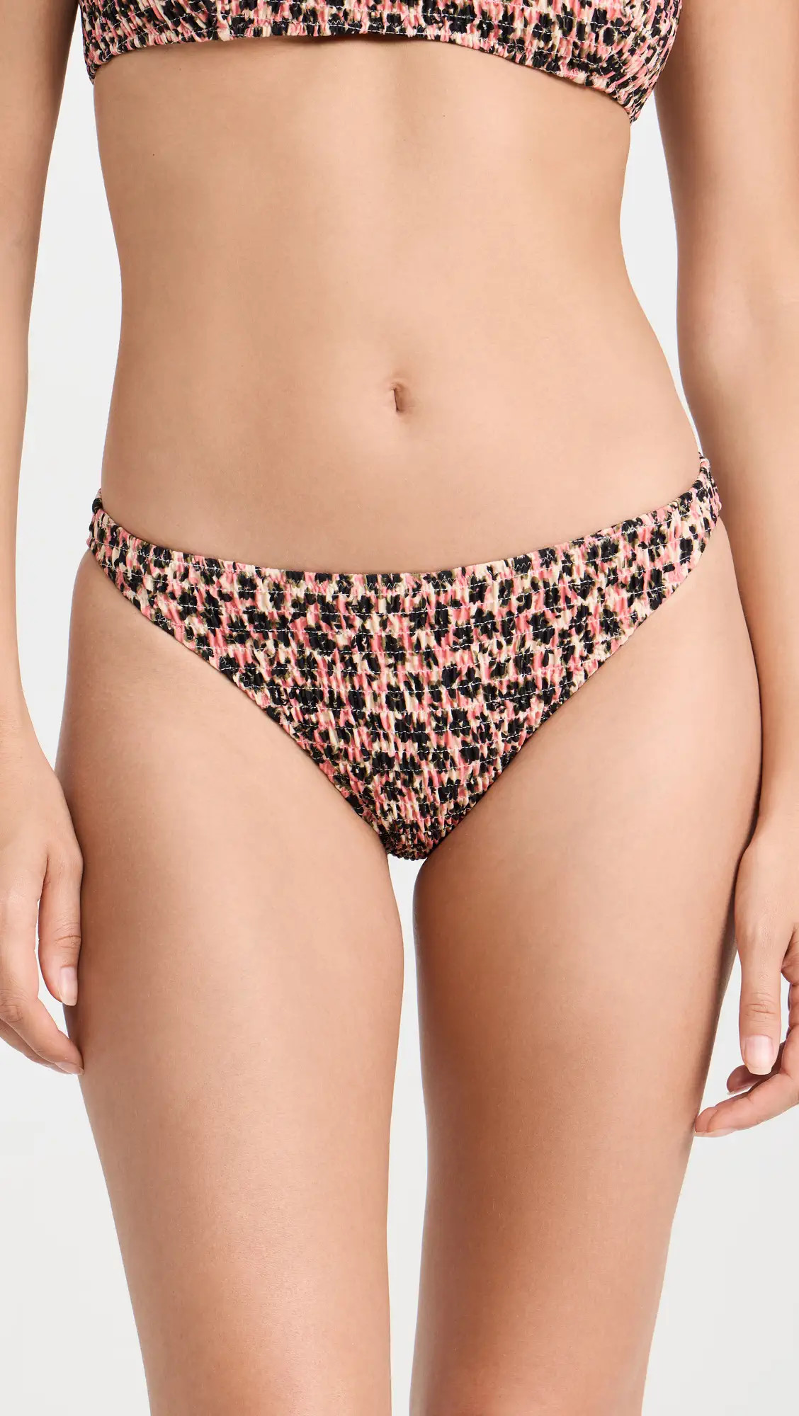Tanya Taylor Valencia Smocked Bikini Bottoms | Shopbop | Shopbop
