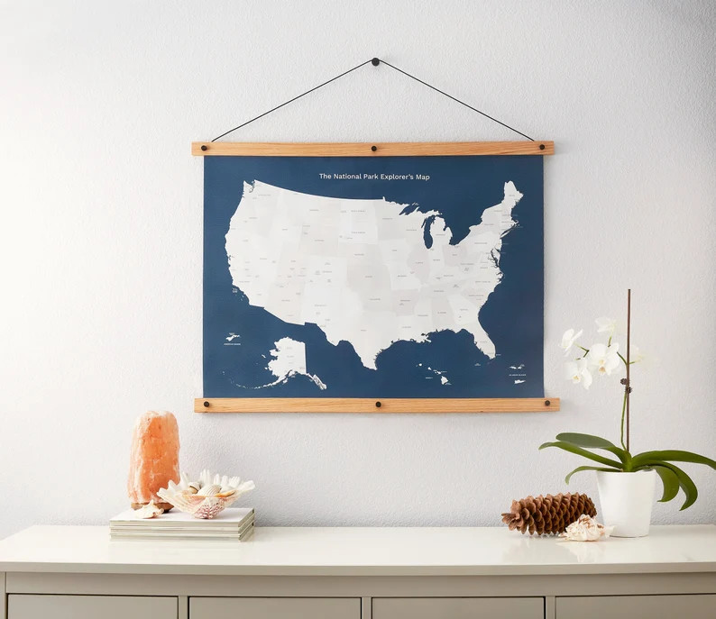 National Park Explorer's Map | Etsy (US)