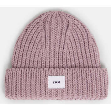 7AM Enfant | Chunky Rib Knit Beanie, Ash (Rose Pink, Size Kid) | Maisonette | Maisonette