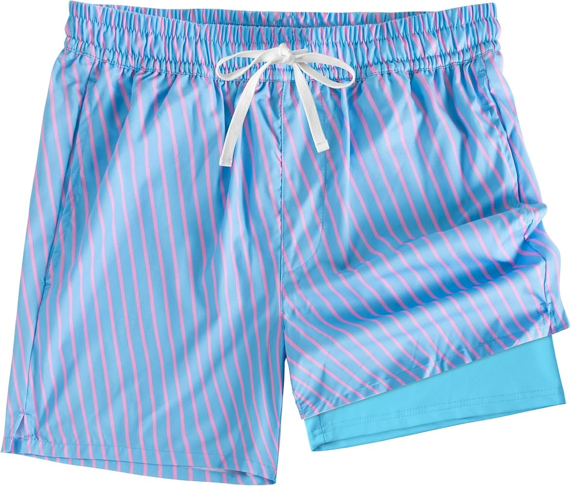 Men's Swim Trunks，Mesh Lining Quick Dry with Pockets Beach Shorts Hawaiian | Amazon (US)