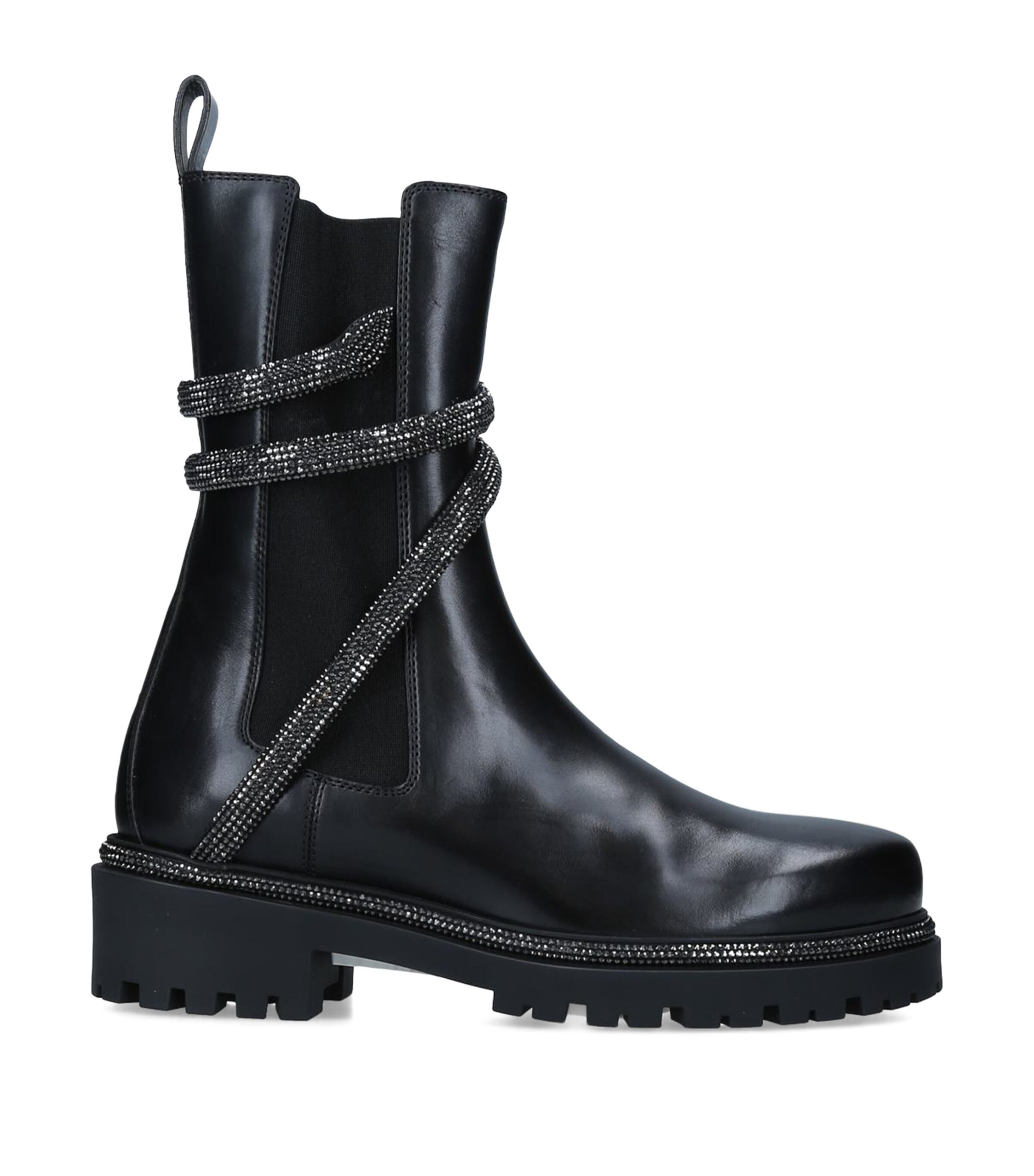 Black Leather Cleo Biker Boots 25 | Harrods