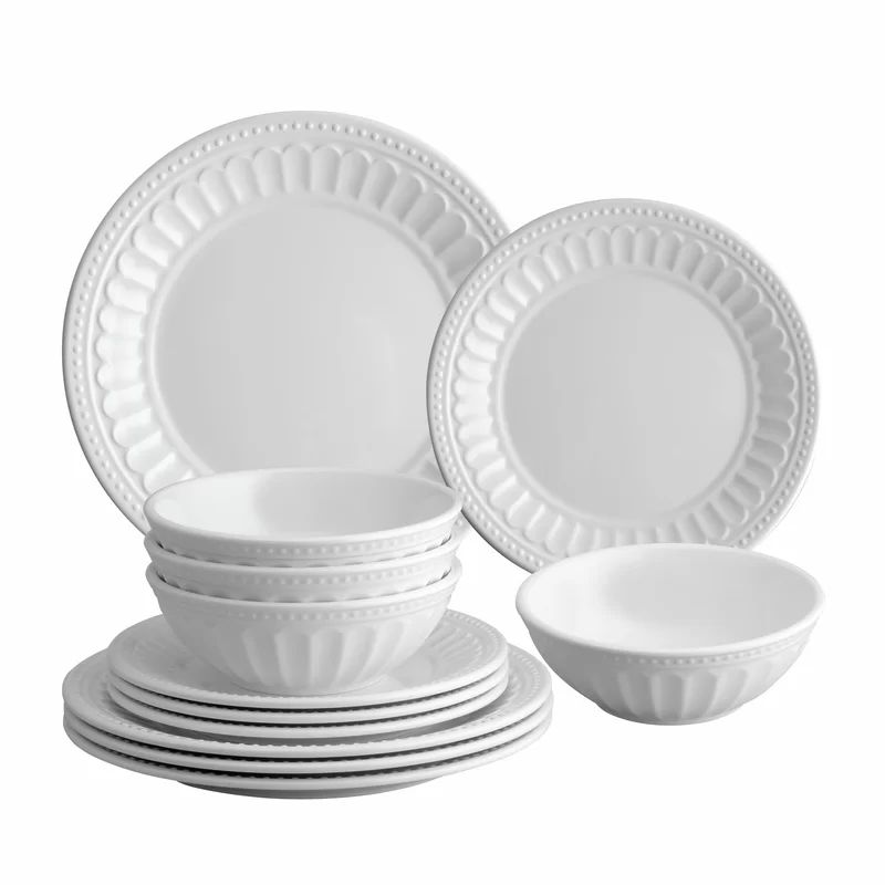 Remi 12 Piece Melamine Dinnerware Set, Service for 4 | Wayfair North America