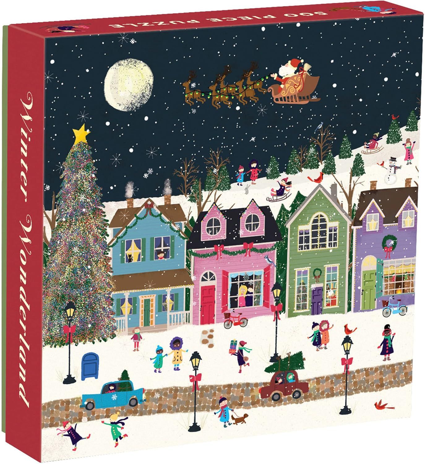 Galison Winter Wonderland 500 Piece Jigsaw Puzzle for Adults and Families, Winter Puzzle with Hol... | Amazon (US)