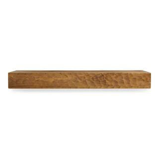 Dogberry Collections Rough Hewn 60 in. x 5.5 in. Aged Oak Mantel m-hewn-6005-agok-none - The Home... | The Home Depot