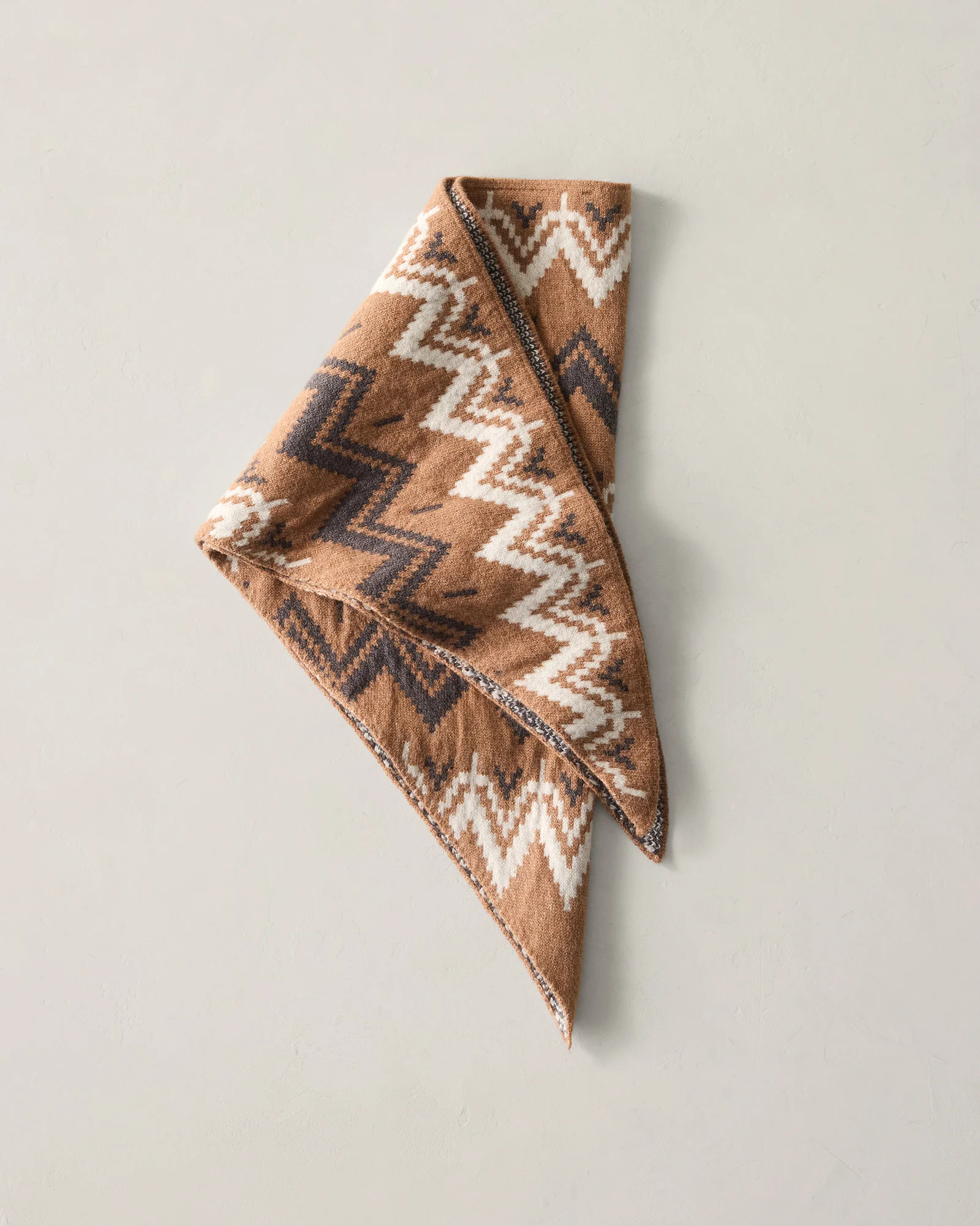 Cotton Blend Fair Isle Triangle Scarf | Talbots