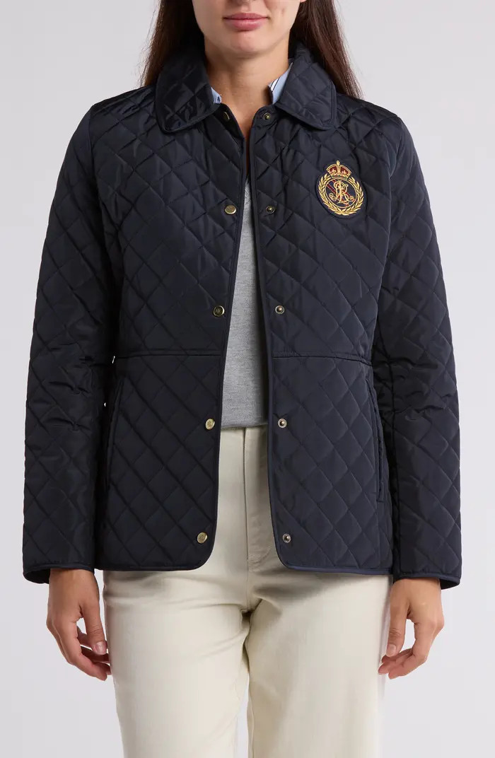 Lauren Ralph Lauren Logo Crest Quilted Jacket | Nordstromrack | Nordstrom Rack