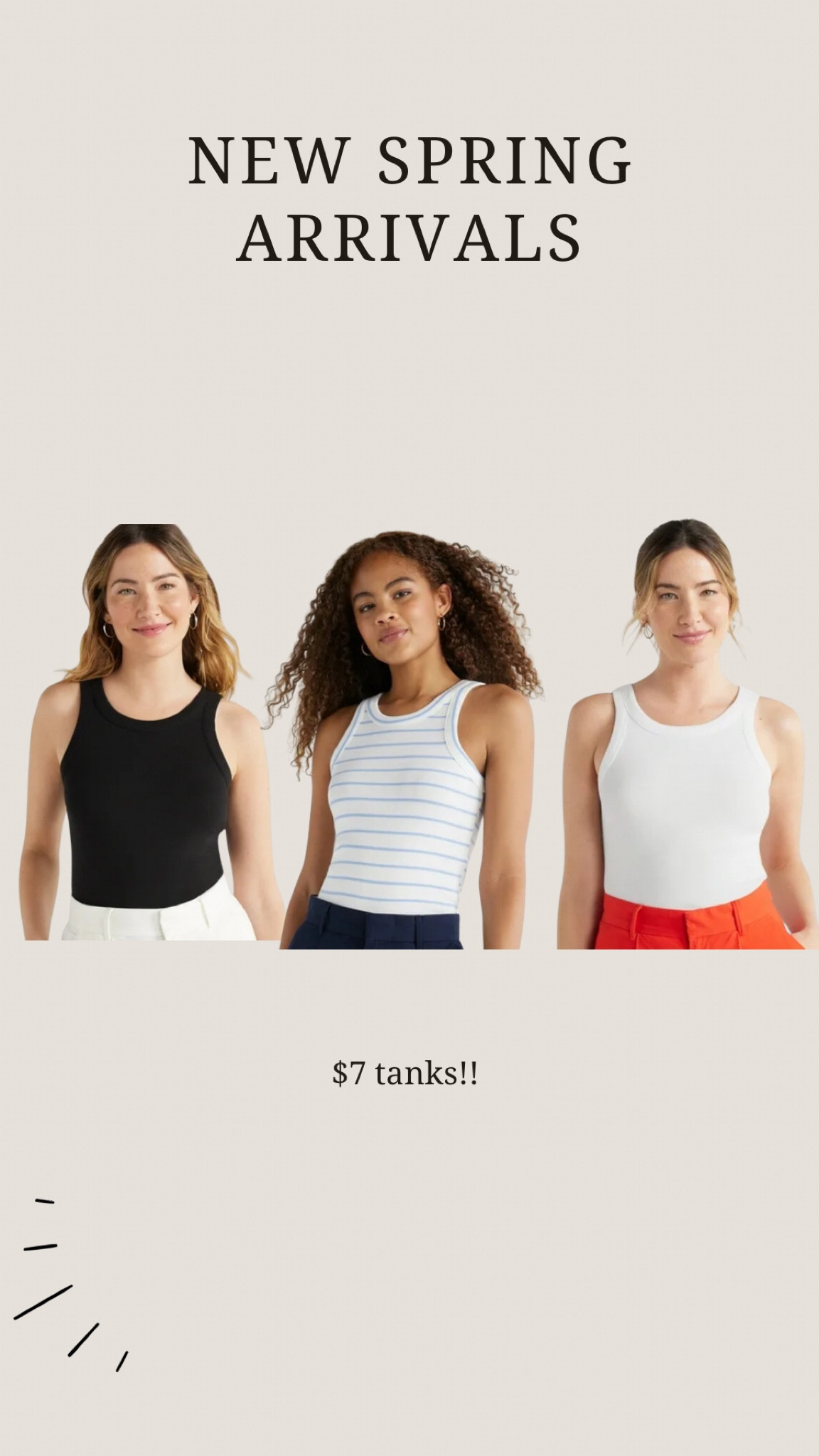 New release spring fashion 2024
$7 tanks 

#LTKSeasonal #LTKfindsunder50 #LTKstyletip