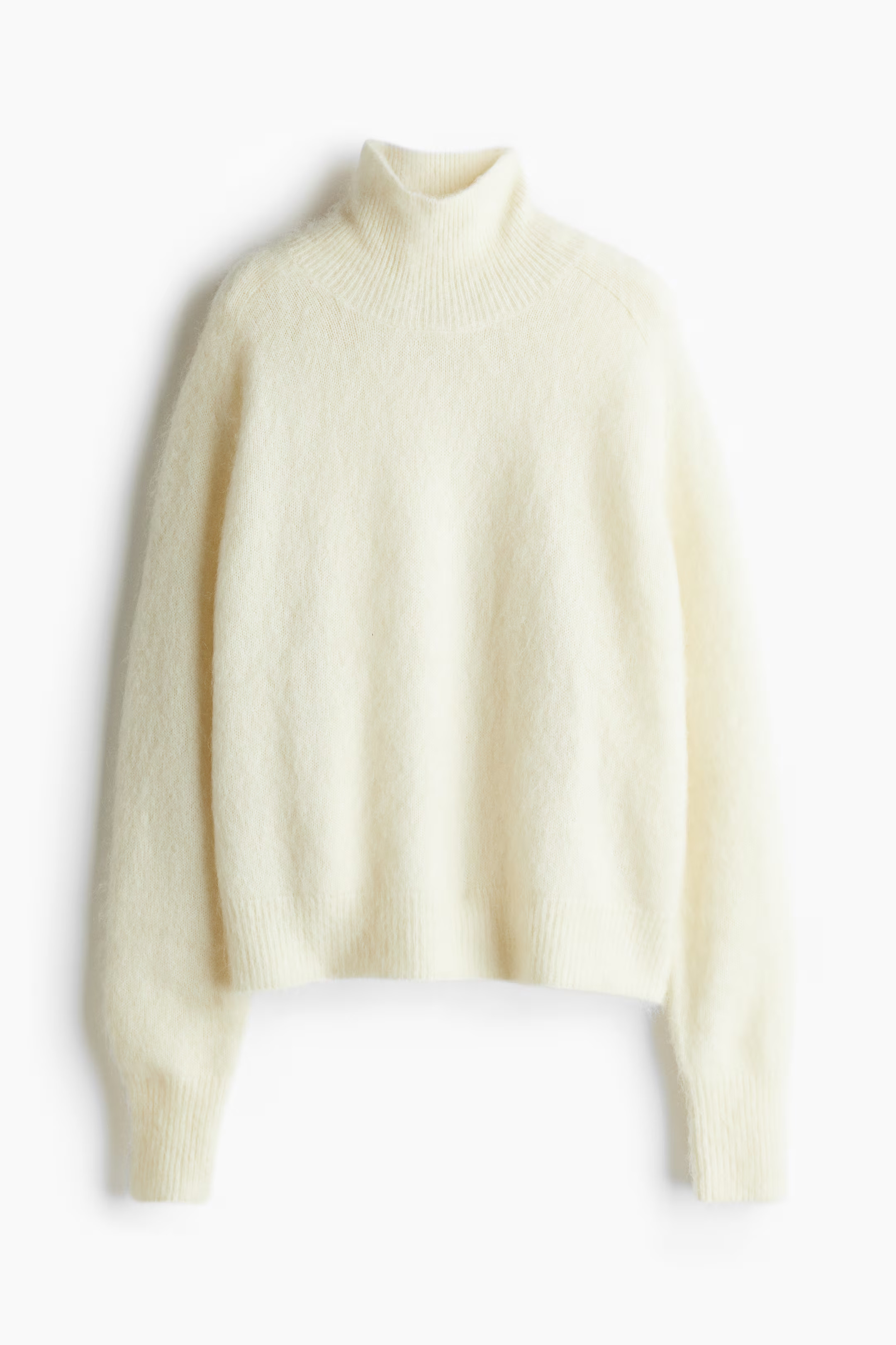 Mohair-blend turtleneck jumper - Cream - Ladies | H&M GB | H&M (UK, MY, IN, SG, PH, TW, HK)