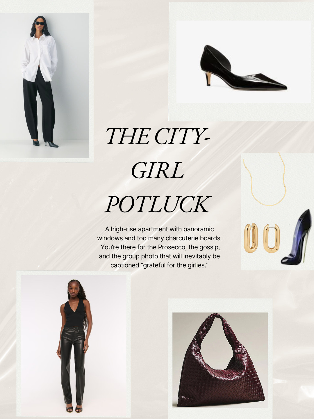 For the girl showing up with a bottle of wine and main-character energy. 

These elevated, city-girl Friendsgiving fits include faux leather pants, crisp button-downs, tailored coats, and boots that mean business. 

Perfect for apartment potlucks, rooftop dinners, and the annual “grateful for the girlies” photo dump.

#holidayfashion #citychic #ootd #designerfinds #holidaysale #grwm  

 #LTKGiftGuide #LTKHoliday #LTKdayinmylife