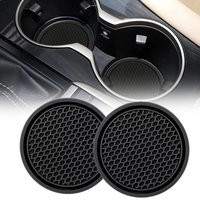 2pcs Black Car Auto Cup Holder Anti Slip Insert Coasters Pads Interior Accessories For Most Cups Accessories | AliExpress (US)
