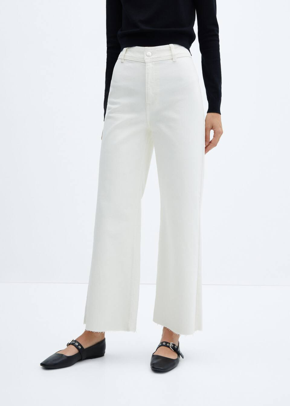 Jeans culotte high waist -  Women | Mango USA | MANGO (US)