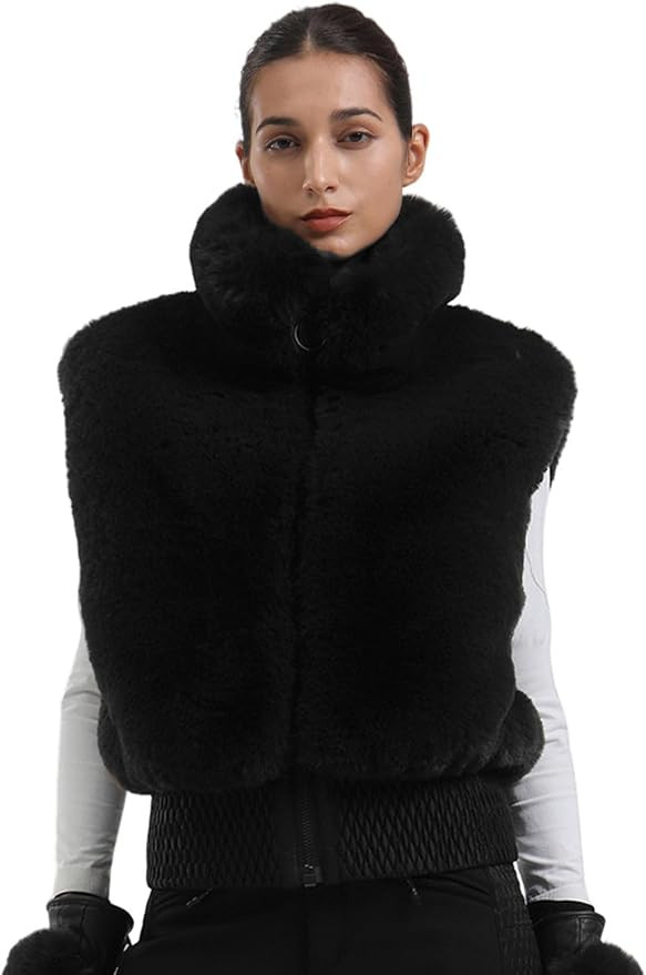 GSOU SNOW Women Fuzzy Faux Fur Vest Coat Ski Jacket Sleeveless Zip Shaggy Waistcoat Winter Daily ... | Amazon (US)