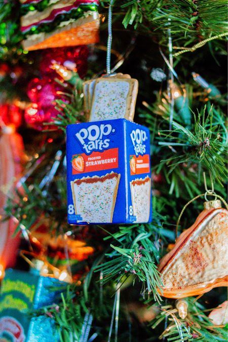 Pop tarts ornament for food themed Christmas tree // food ornaments, fun ornaments, themed tree ornaments 

#LTKHoliday #LTKfindsunder50