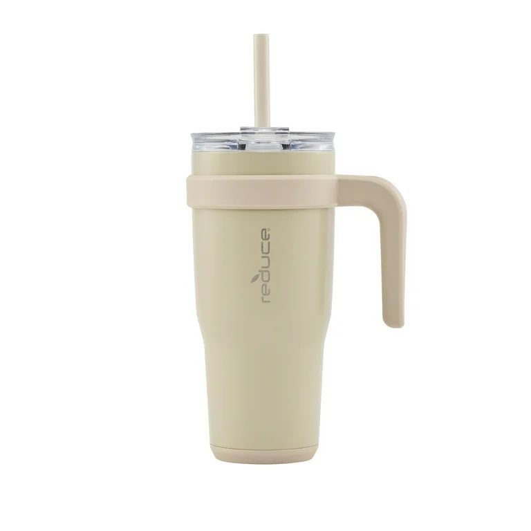 Reduce Vacuum Insulated Stainless Steel Cold1 Tumbler with Handle, Lid, and Straw, Champagne, 24 ... | Walmart (US)