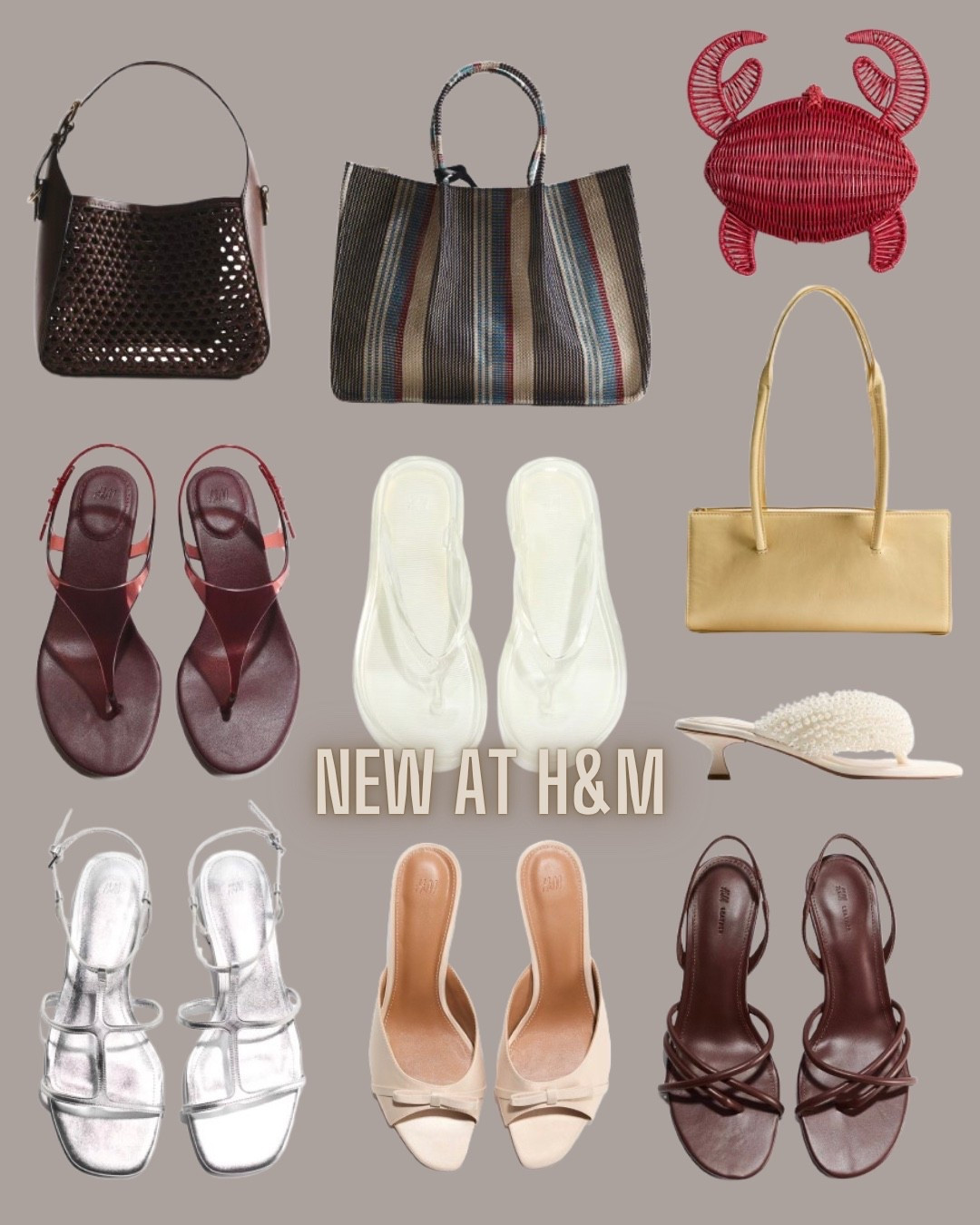 H&M fashion
Sandals
Heels
Thong sandals
Summer accessories
Tote bag