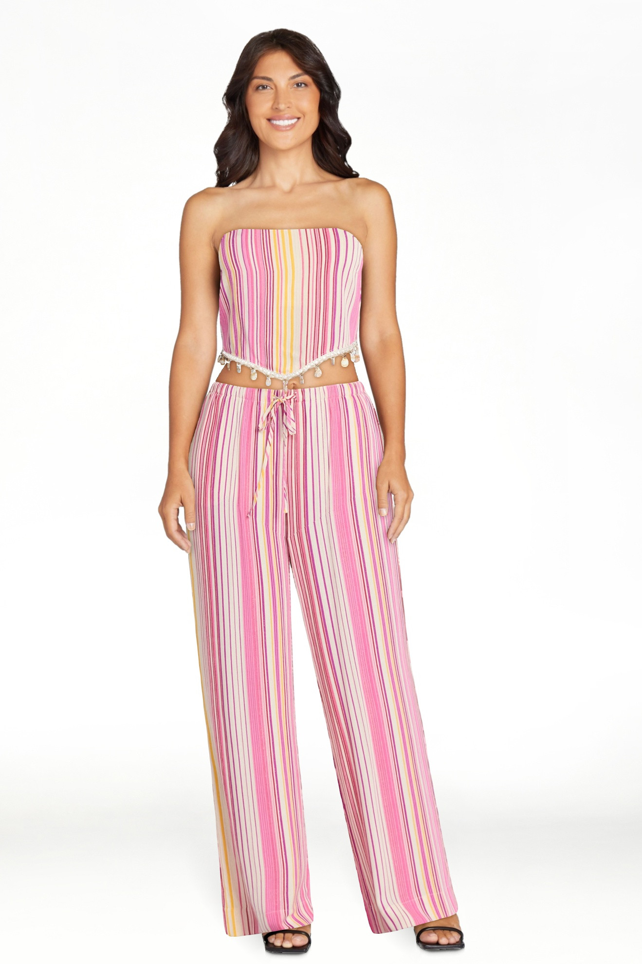 No Boundaries Scarf Top and Beach Pants Set, 2-Piece, Women's XXS-XXL | Walmart (US)