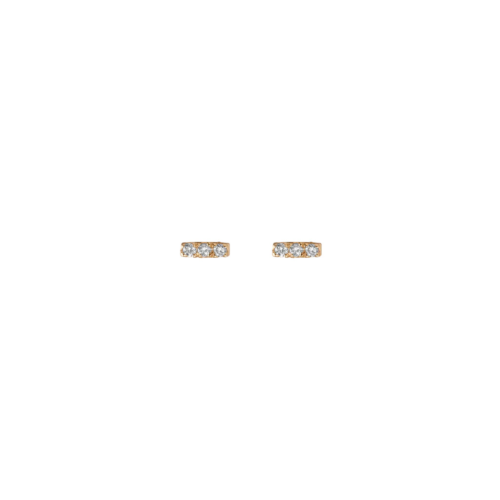 Mini Diamond Bar Earring | AUrate New York