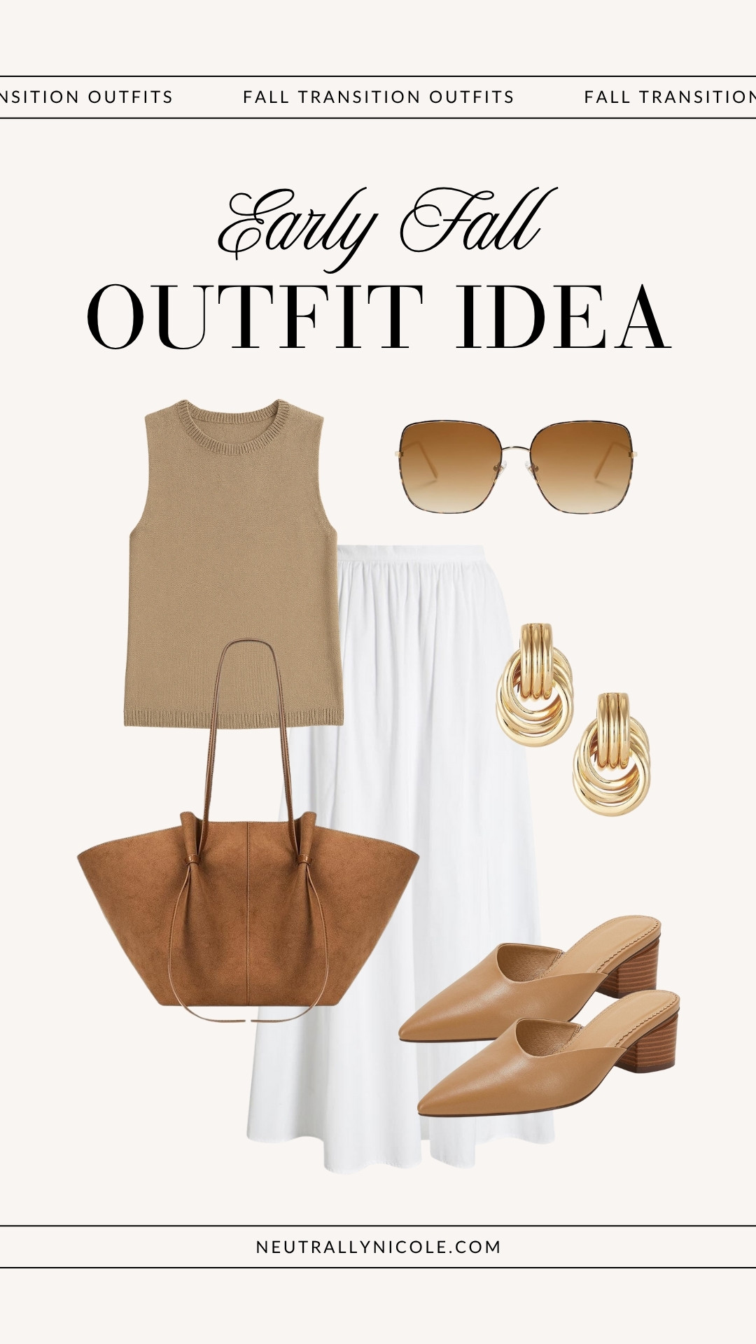 Early fall outfit idea, early fall outfits, summer to fall transition outfit idea, summer to fall transition outfits, warm fall outfit idea, warm fall outfits, fall outfit idea, fall outfits, casual outfit idea, casual outfits, spring outfit idea, spring outfits, white maxi skirt outfit idea, white maxi skirt outfits, white long skirt outfit idea, white long skirt outfits, white skirt outfit idea, white skirt outfits, brunch outfit idea, brunch outfits, summer outfit idea, summer outfits // neutrallynicole, @neutrallynicole, neutrallynicole.com, Neutrally Nicole

#LTKFindsUnder100 #LTKSeasonal #LTKStyleTip #LTKFindsUnder50 #LTKItBag #LTKShoeCrush #LTKSaleAlert #LTKTravel