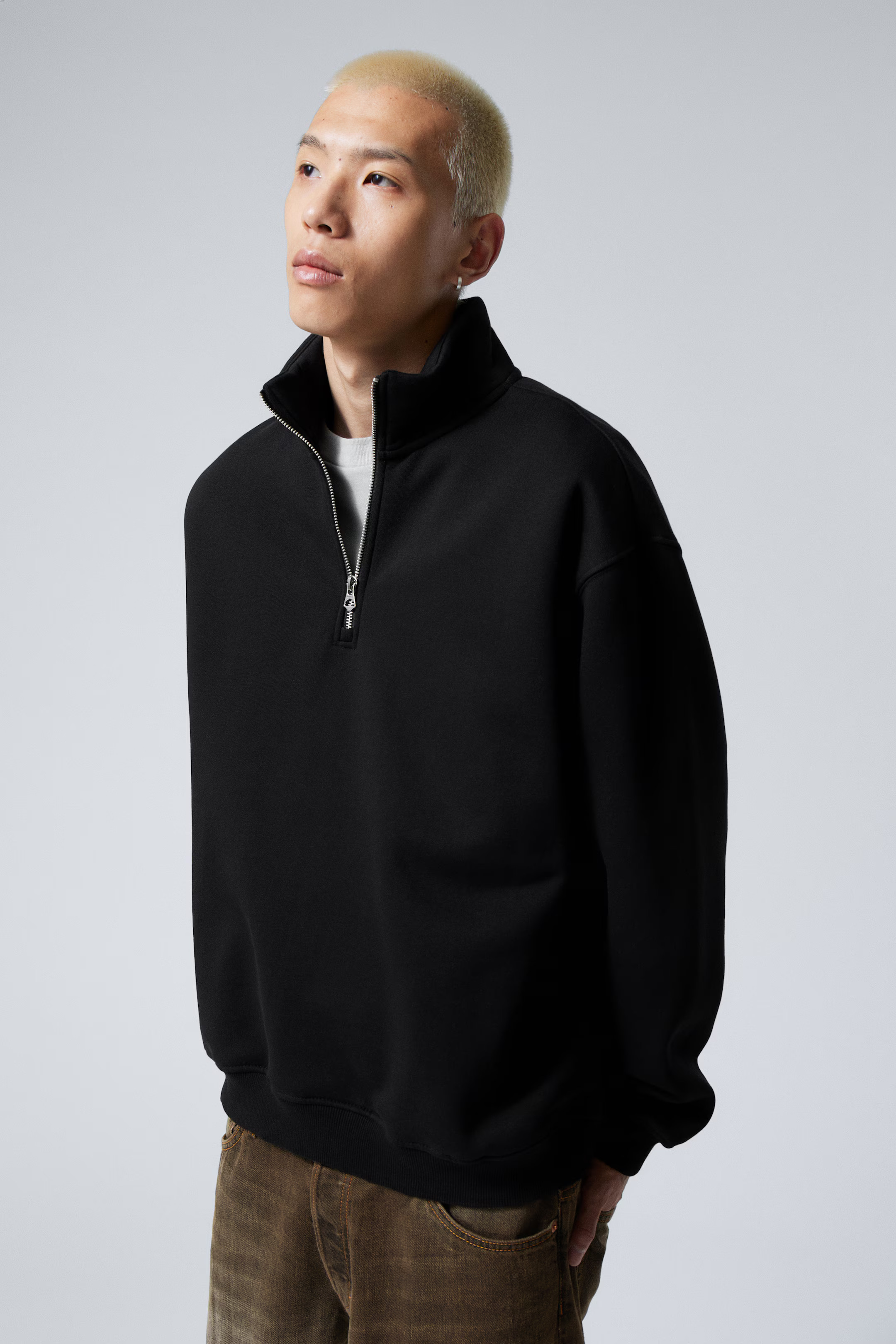Relaxed Heavy Half Zip Sweater | H&M (UK, MY, IN, SG, PH, TW, HK)