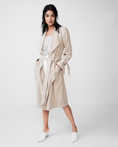 Soft Drape Trench Coat | Express