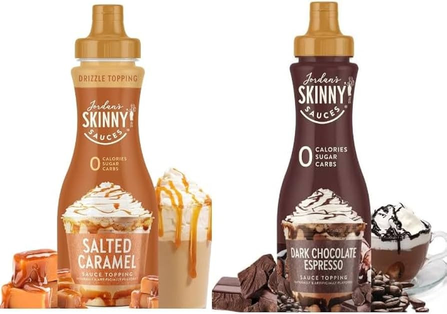Salted Caramel & Dark Chocolate Espresso Syrup Sauce For Coffee - Sugar Free Zero Calories (Pack ... | Amazon (US)