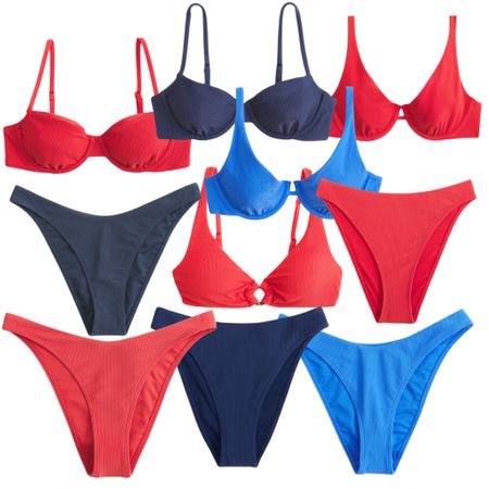 4th of July swim at Abercrombie! I wear a medium in the tops and small in the bottoms 