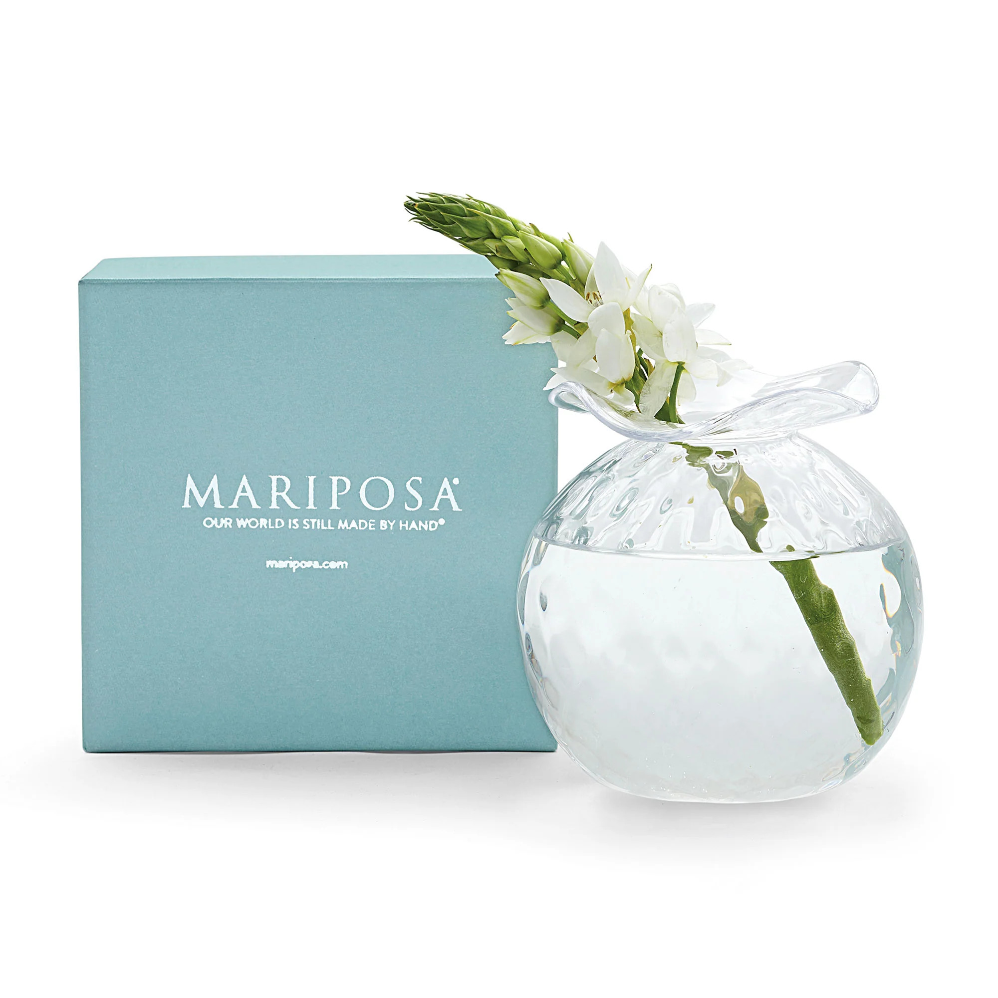 Clear Pineapple Texture Bud Vase | Mariposa