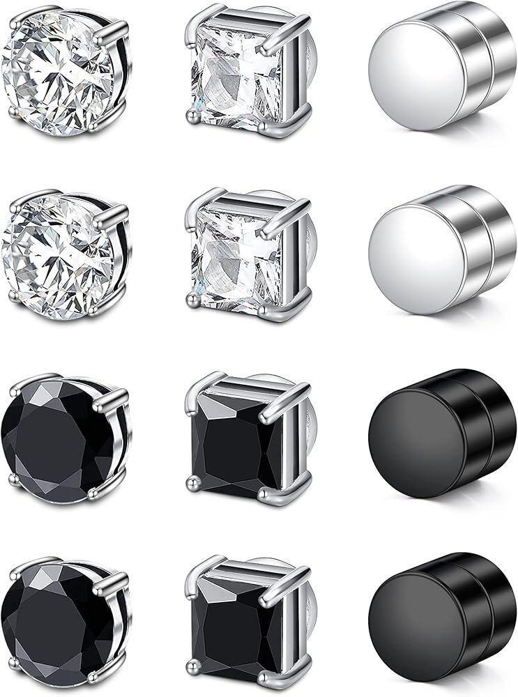 Magnetic Earrings for Men Magnet Earrings for Men Fake Earrings Clip on Earrings for Men Aretes d... | Amazon (US)