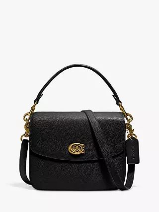 Coach Cassie 19 Leather Cross Body Bag, Black | John Lewis (UK)