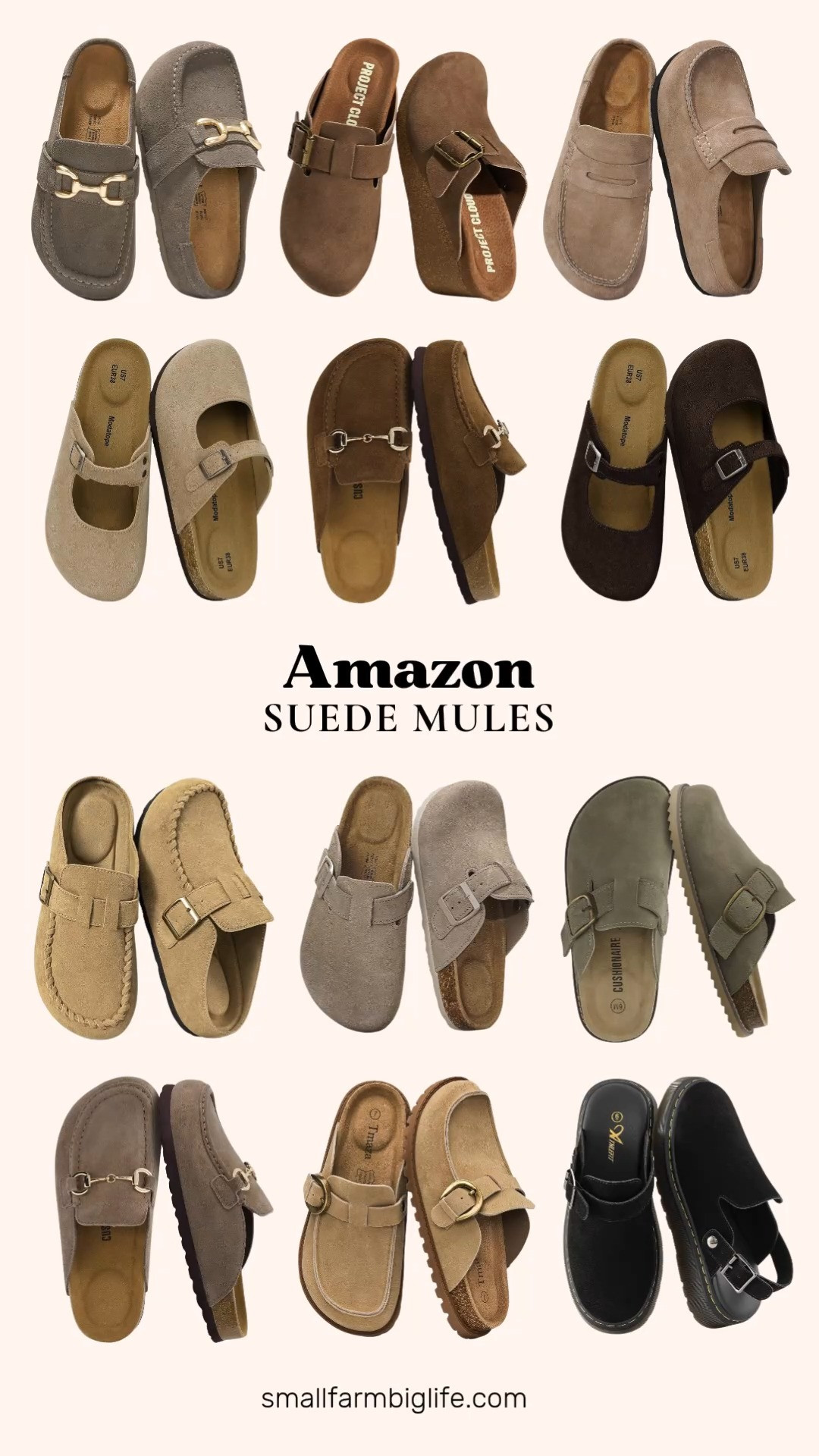Suede clogs and mules are everywhere this fall, and this lineup is packed with comfort features that make them easy to wear all day long. The tan and dark brown Mary Jane clogs from Modatope bring a closed toe, cork footbed style with a buckle detail, plus memory foam and a deep heel cup for real arch support.

For a slip on option, the Rihero suede clogs and the beige tan Project Cloud leather clogs both have a wide moc toe, cork footbed, and non slip outsole, great for daily wear or being on your feet all day. The mushroom suede Project Cloud platform clogs add a little extra height while still keeping that same soft insole comfort.

If you love a gold buckle detail, the CUSHIONAIRE Cliff suede clogs in brown and taupe have a genuine suede upper with a horsebit accent and cork footbed for an elevated look that's still backless and easy to slip on. The moss CUSHIONAIRE Blain clogs bring the same comfortable, non slip design in a fun seasonal color.

Rounding out the group, the black Athlefit slip on clogs have an adjustable slingback strap for extra security, perfect for teachers, office workers, or anyone who wants comfort without sacrificing style.

#amazonfashion #suedeclogs #fallmules #comfortableshoes #amazonfinds 

 #LTKgrwm #LTKootd #LTKOver40
