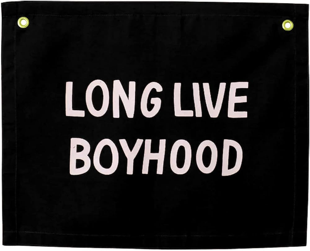 Long Live Boyhood Banner Natural - Wall Flag | Wall Art for Nursery | Modern Kids Room Decor | Ki... | Amazon (US)