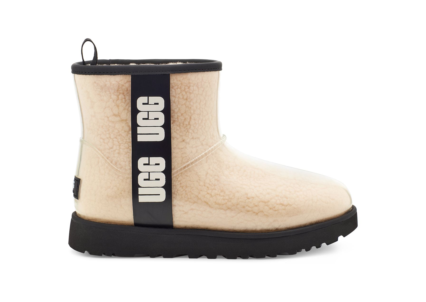 UGG Women's Classic Clear Mini Waterproof Classic Boots in Natural/Black, Size 9 | UGG (US)