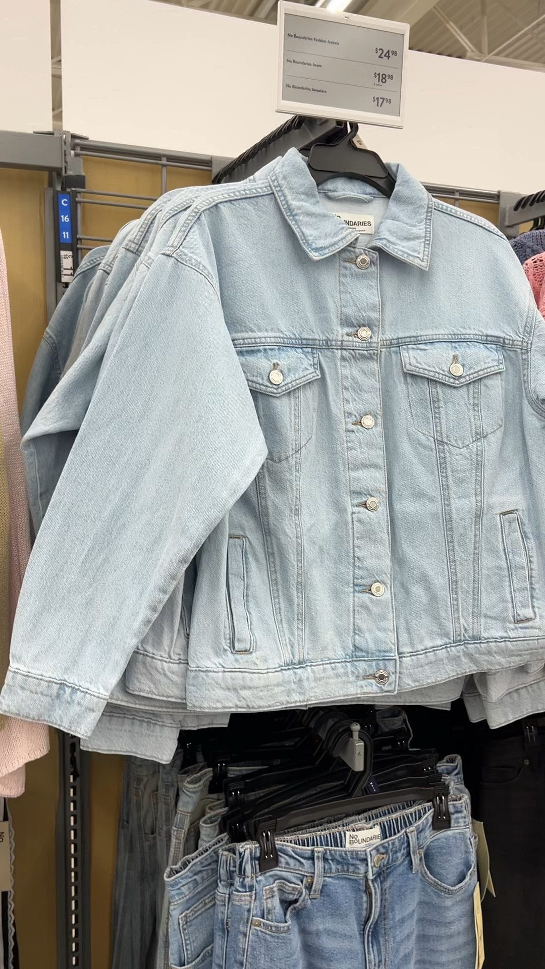 Walmart denim jacket $25! I sized up one to a medium. #walmartfashion 