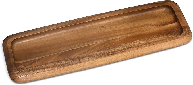 Amazon.com | Lipper International Acacia Narrow Serving Tray for Sushi or Cheese, 18.25" x 6.13" ... | Amazon (US)
