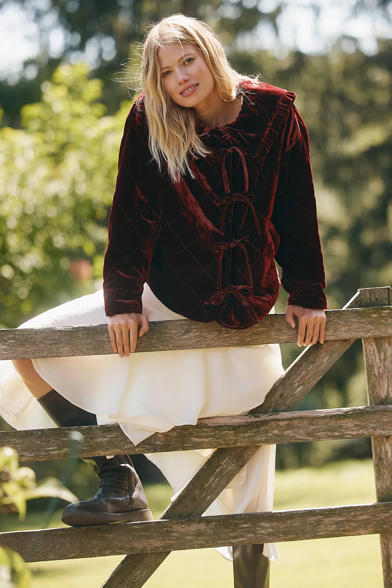 The Hazel Velvet Quilted Jacket by Maeve | Anthropologie (US)