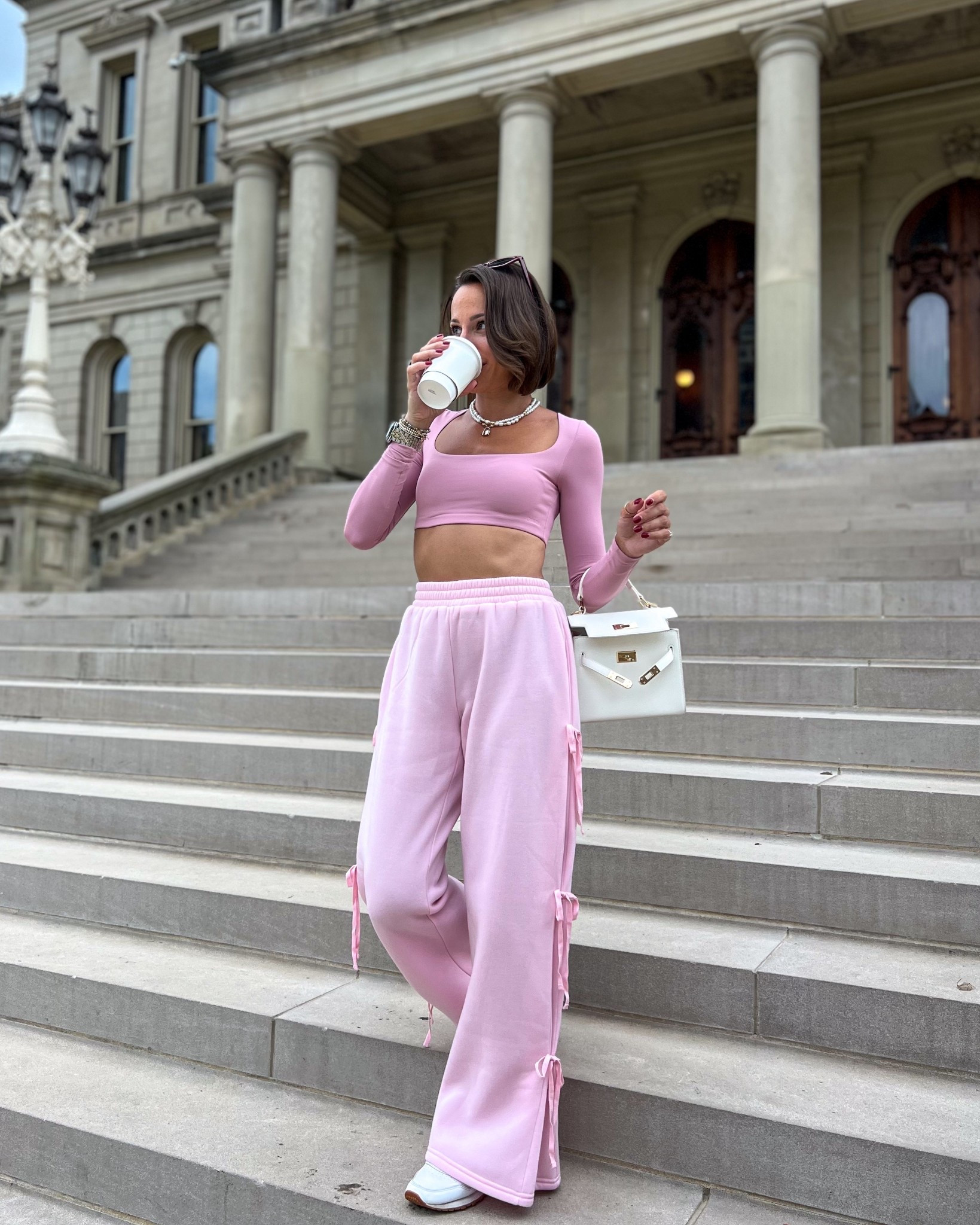 Aritzia cropped contour top runs tts (wearing an xs)
Edikted sweatpants run tts (wearing an xs)
Target polo collar sweatshirt runs big size down if you’re in between sizes (wearing a xxs)
Target flare leggings run tts (wearing a xxs)

#LTKU #LTKTravel #LTKPetite