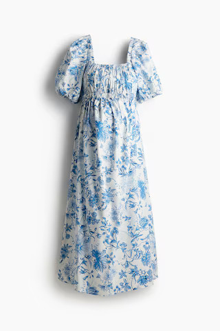 MAMA Cotton-blend poplin dress | H&M (US + CA)