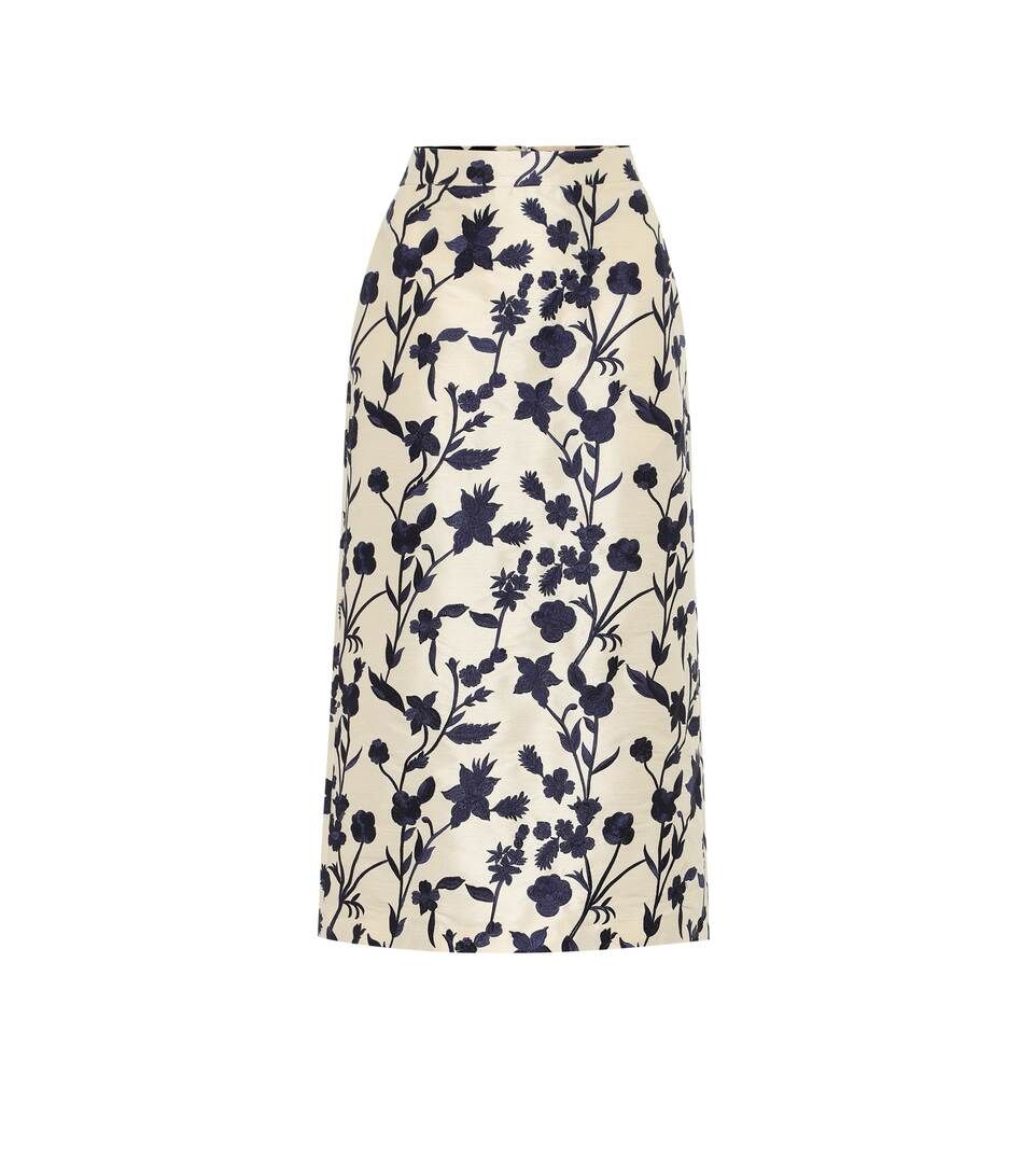 Quercini floral-jacquard midi skirt | Mytheresa (UK)