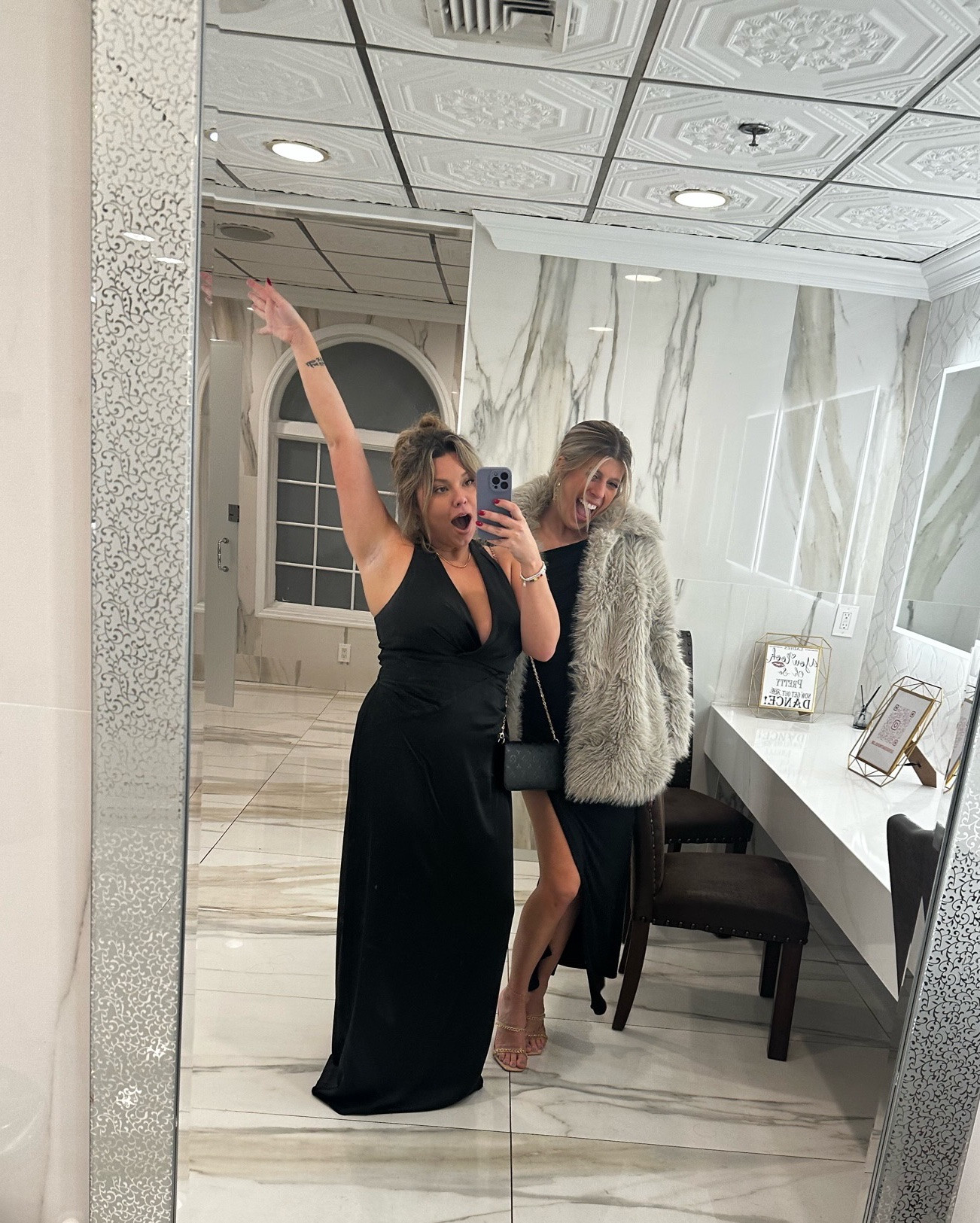 Black Tie Winter Wedding Dress! Loved the furry jacket paired with the black dress! 🖤

Black Tie Wedding | Wedding Guest Outfit | Black Wedding Guest Dress | Holiday Party Outfit | NYE dress | NYE look | Fall Wedding Guest 

#LTKWedding #LTKHoliday #LTKootd