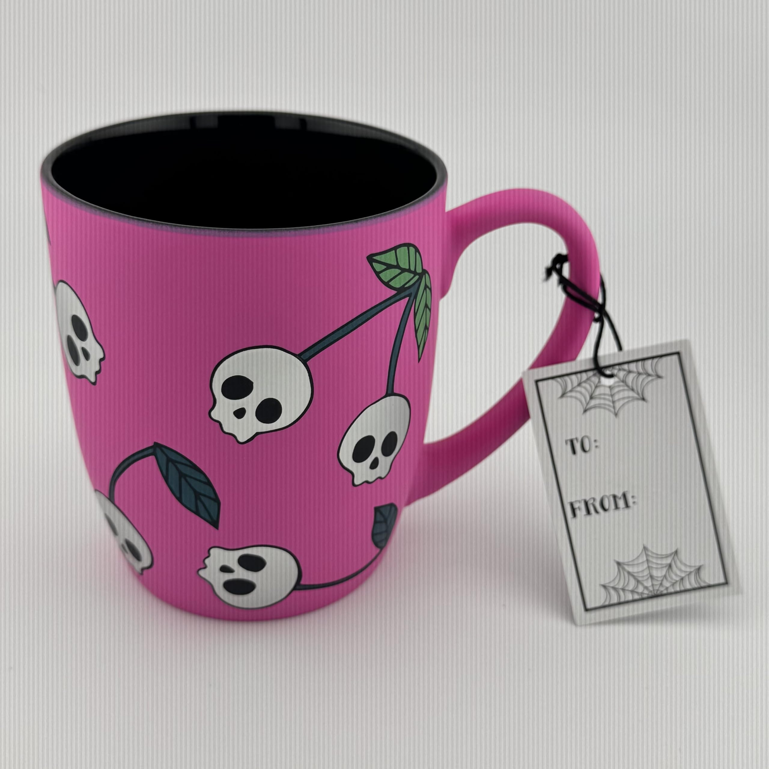 18oz Pink Halloween Coffee Mug with Skull Cherries | Amazon (US)