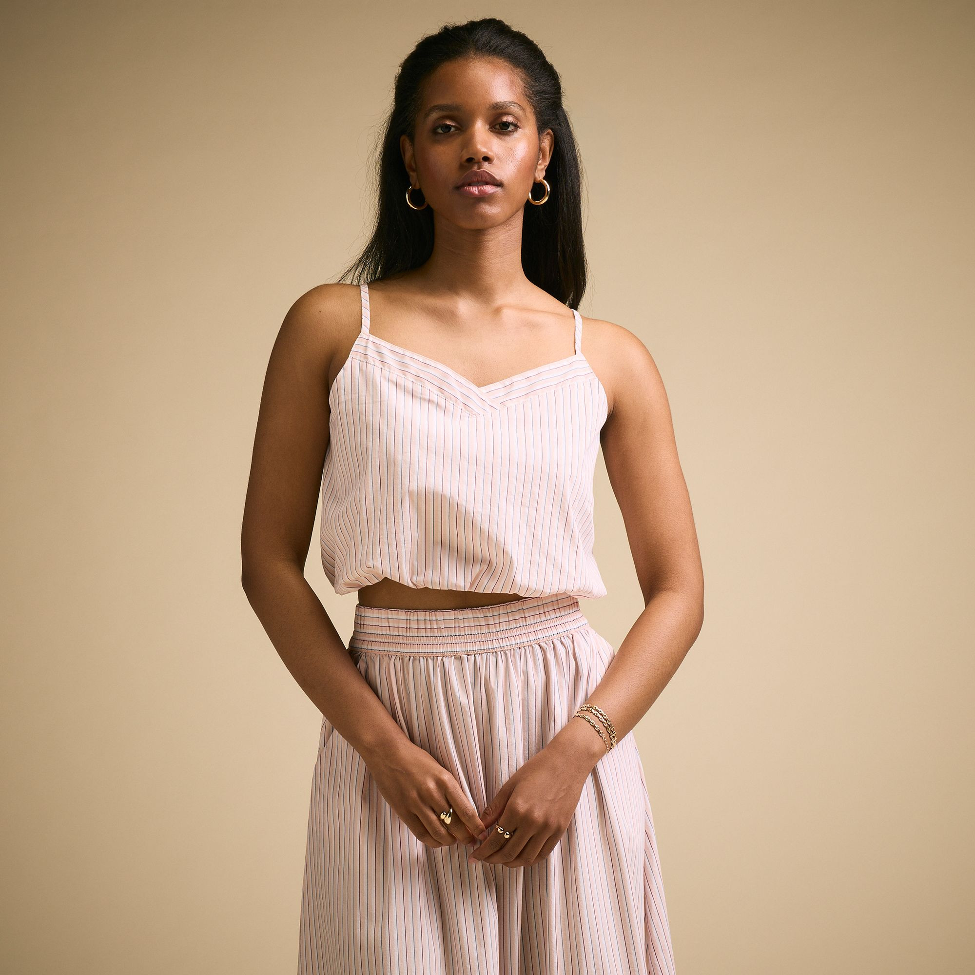 CALIA Women's Woven Bubble Cami, XL, Buttercream Pinstripe | DICK'S Sporting Goods
