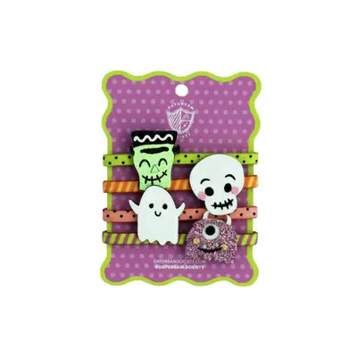 Daydream Society Monster Mash Monster Crew Embellished Halloween Hair Tie Set in Assorted Pre-Pack at Nordstrom | Nordstrom