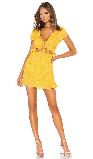 Mercy Polka Dot Dress in Yellow | Revolve Clothing (Global)