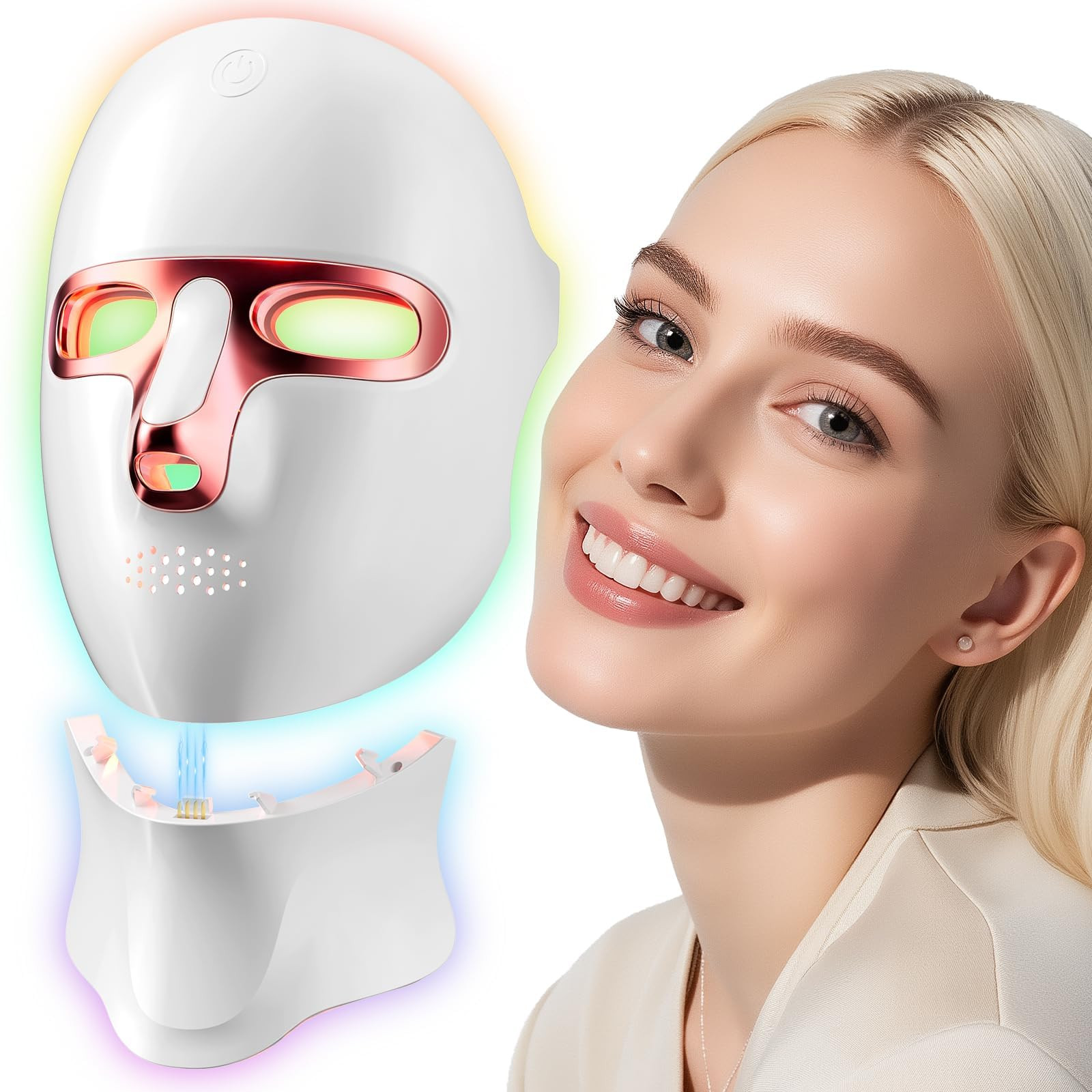 Red Light Therapy Mask for Face,Cordless LED Face Mask Light Therapy,USB C Rechargeable,Infrared ... | Amazon (US)