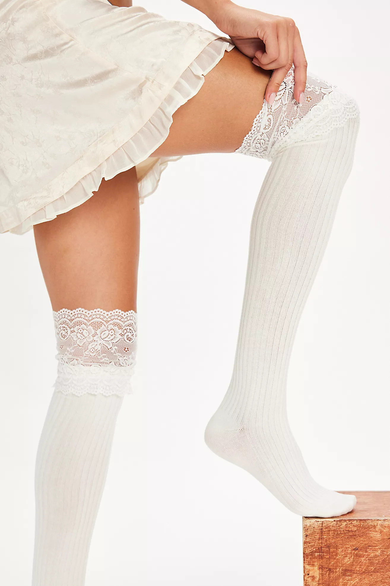 Viola Lace Over-The-Knee Socks | Free People (Global - UK&FR Excluded)