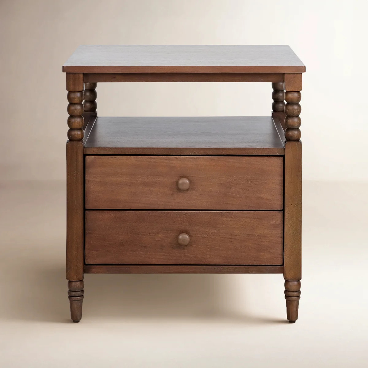 Birch Lane™ Benbrook Spindle Two Drawer Nightstand & Reviews | Birch Lane | Birch Lane