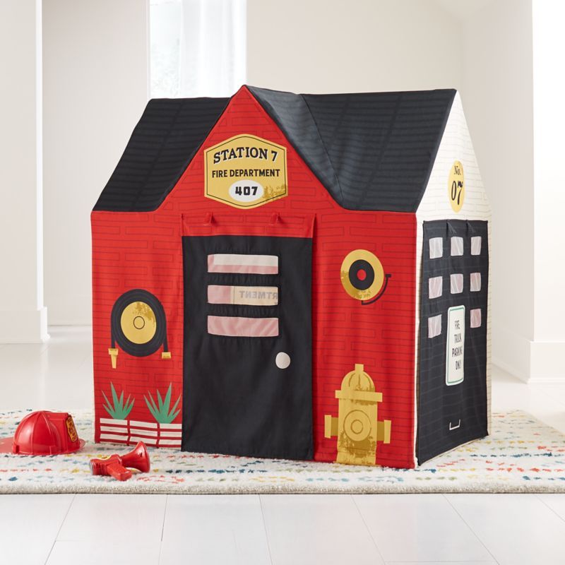 Fire Station Canvas Kids Playhouse + Reviews | Crate & Kids | Crate & Barrel